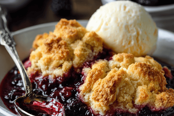 Classic Southern Blackberry Cobbler with Golden Biscuit Topping