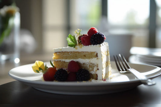 Ciasto Chantilly z jagodami i bitą śmietaną