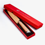 Haruta 5 Inch VG10 Japanese Damascus Steel Utility Knife with Wooden Handle & Scabbard