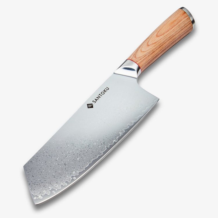 Haruta 7,7-calowy tasak Nakiri VG10 ze stali damasceńskiej z drewnianą rączką i pochwą
