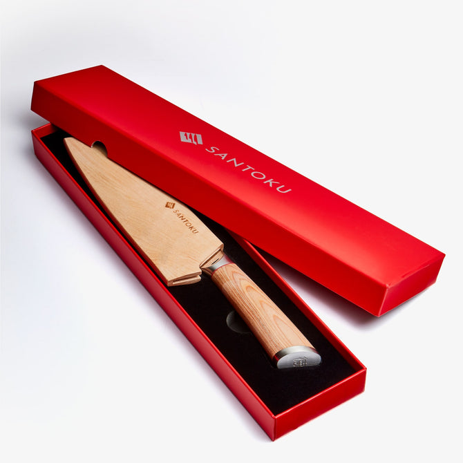 Nóż Haruta 7 Inch VG10 Japoński Nakiri ze stali damasceńskiej z drewnianą rączką i pochwą