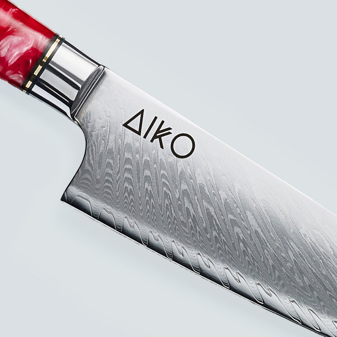 Stalowy nóż Aiko Red (あいこ, アイコ)
